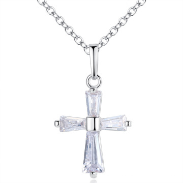 Mode-Flash-Diamant-Kreuz-Anhänger-Halskette weibliche kurze Schlüsselbeinkette minimalistischer Schmuck